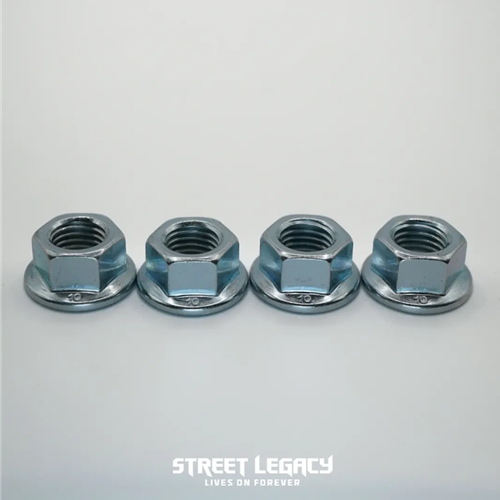 Street Legacy Strut Tower Nuts - SILVER  Zinc Coated