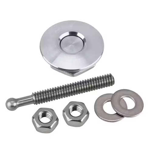Quik-Latch Push Button 1.25" Fasteners - Silver - EACH