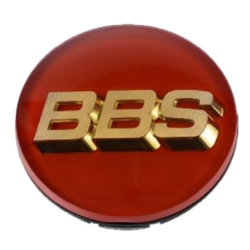 BBS Center Cap 70.6mm Red/Gold (3-tab)
