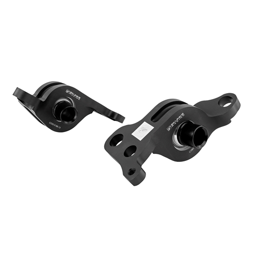 Compliance Bracket / Billet / Front / Set of 2 / Honda / Civic CR-X 1992-1995 Integra 1994-2001 / Spherical Bearings / Black